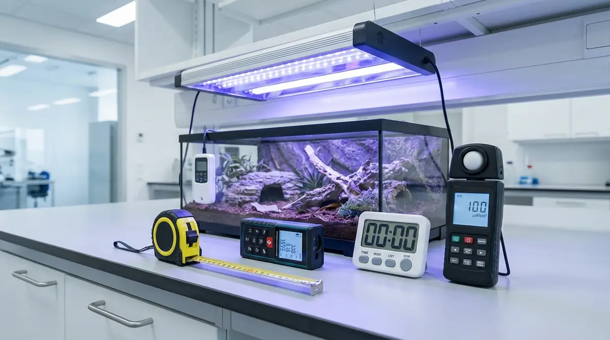 UVBライトの照射時間・距離・出力の目安