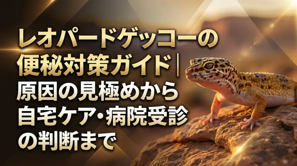レオパードゲッコーの便秘対策ガイド｜原因の見極めから自宅ケア・病院受診の判断まで