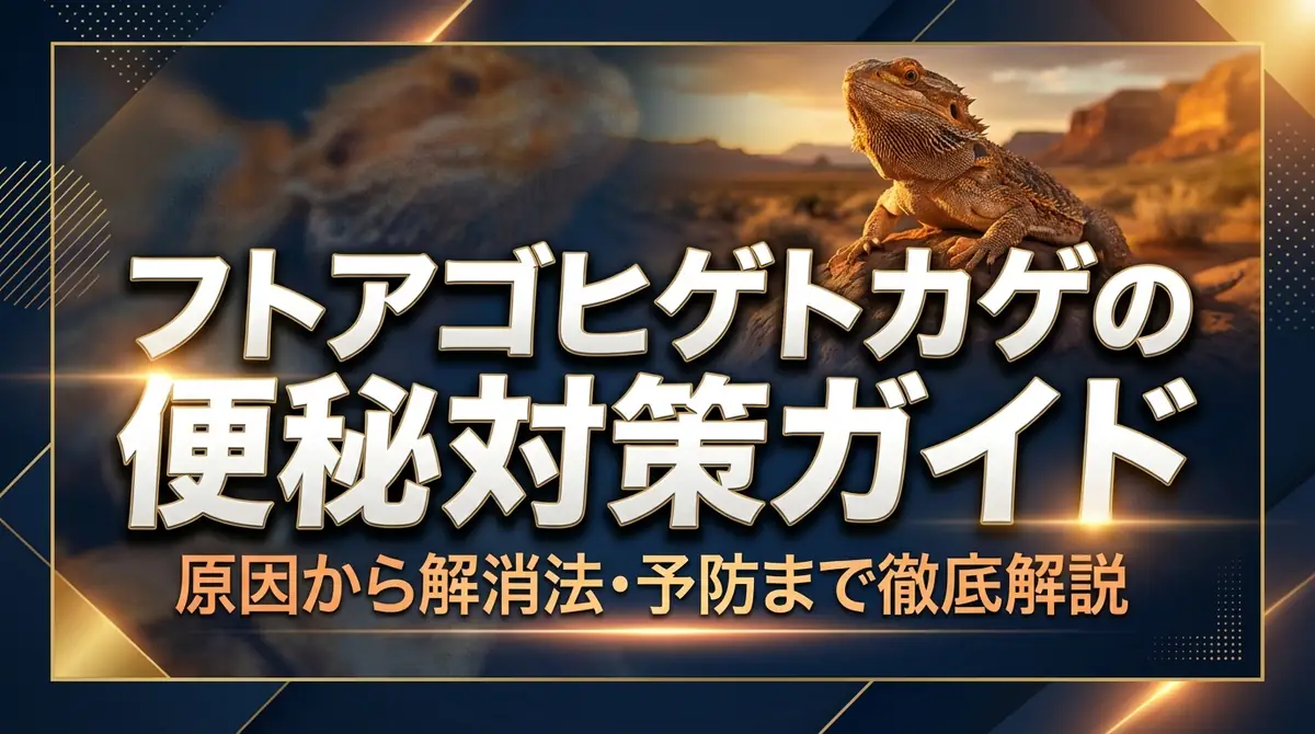 フトアゴヒゲトカゲの便秘対策ガイド|原因から解消法・予防まで徹底解説