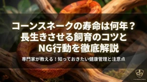 コーンスネークの寿命は何年？長生きさせる飼育のコツとNG行動を徹底解説