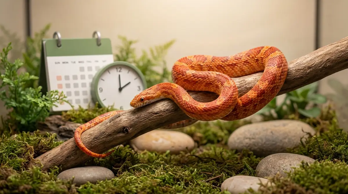 コーンスネークの平均寿命は飼育下で15〜20年