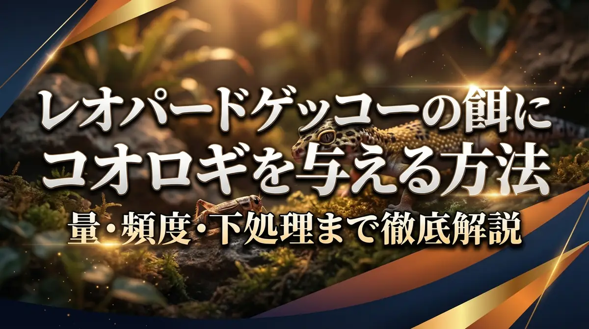 レオパードゲッコーの餌にコオロギを与える方法｜量・頻度・下処理まで徹底解説