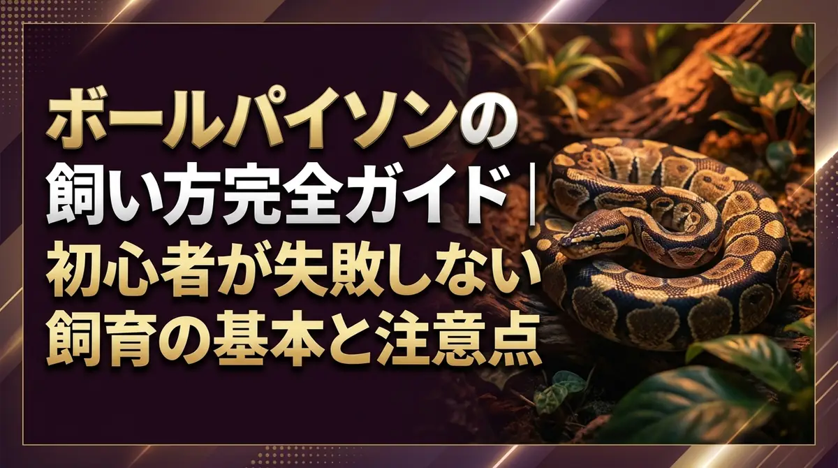 ボールパイソンの飼い方完全ガイド｜初心者が失敗しない飼育の基本と注意点
