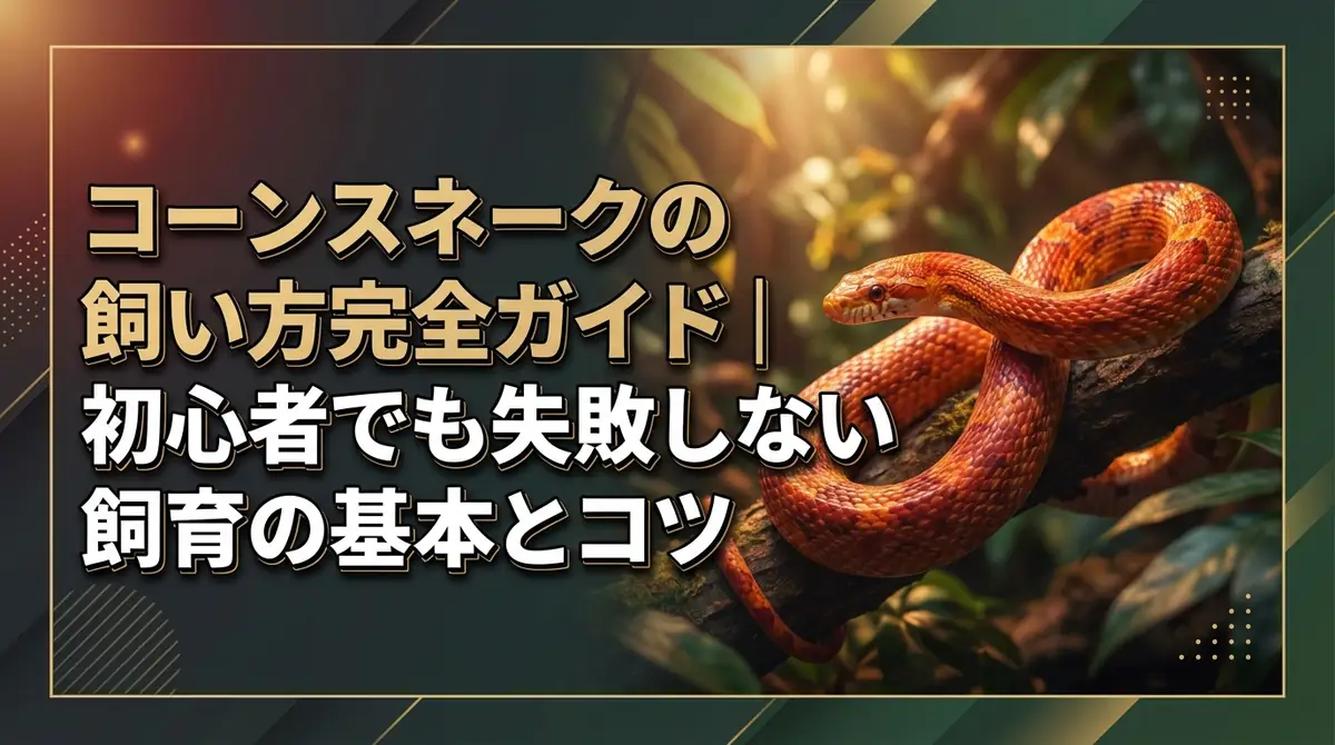 コーンスネークの飼い方完全ガイド|初心者でも失敗しない飼育の基本とコツ
