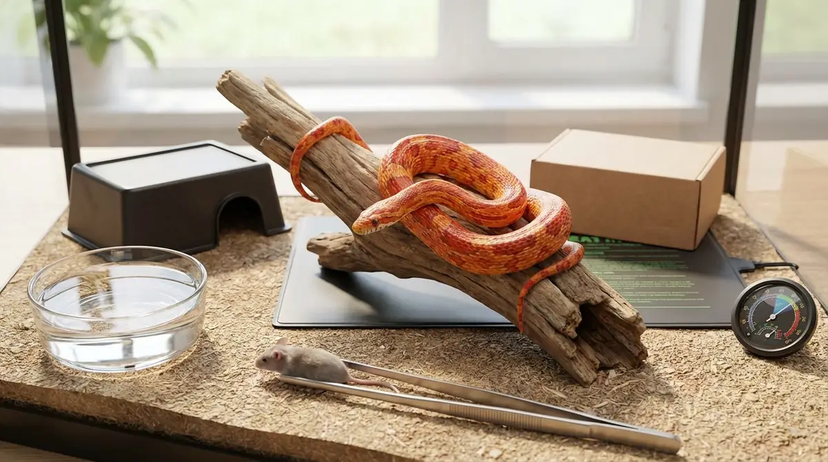 コーンスネークの飼い方|必要なもの一覧と選び方