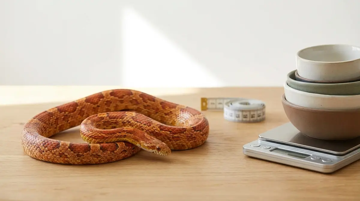 【早見表】コーンスネークの月齢別・体長別の適正体重