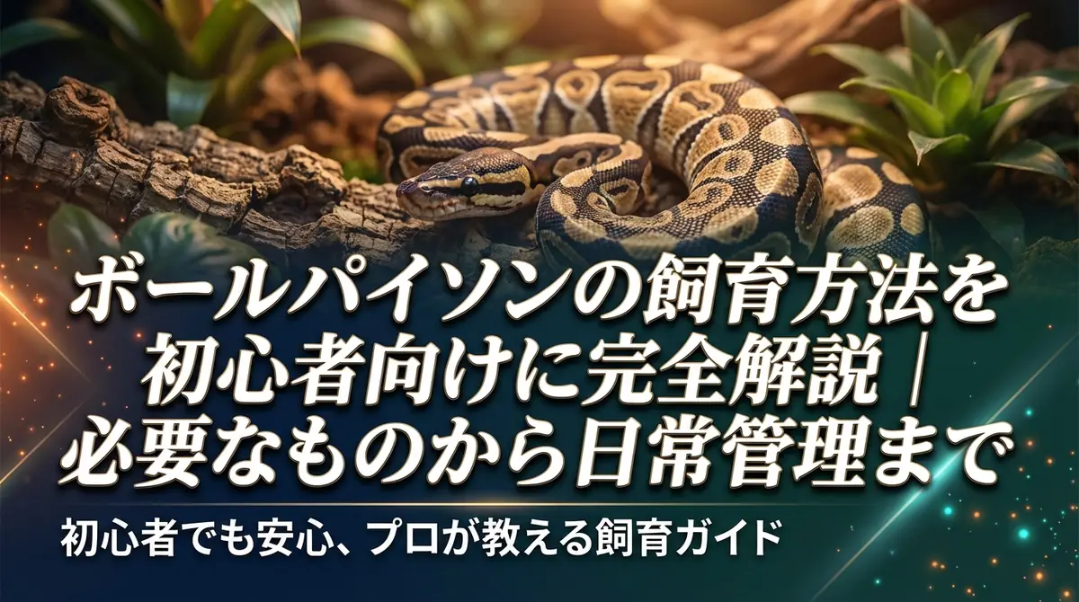 ボールパイソンの飼育方法を初心者向けに完全解説｜必要なものから日常管理まで
