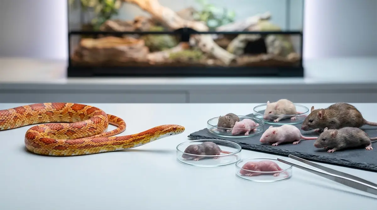 コーンスネークに与える餌の種類と選び方