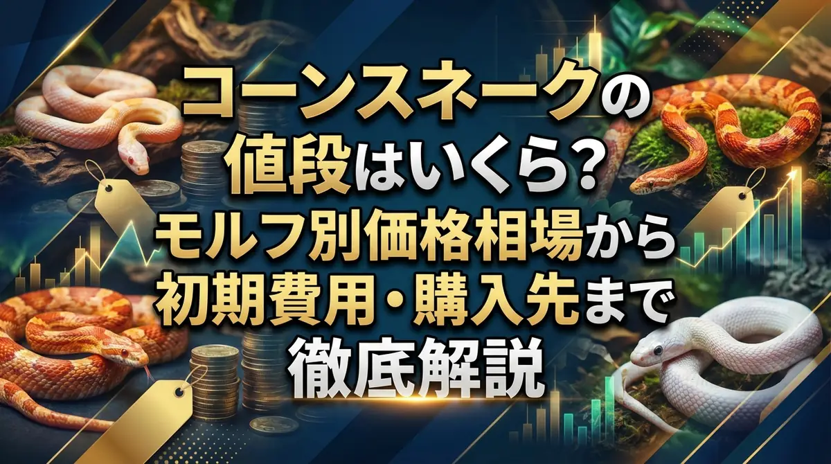 コーンスネークの値段はいくら?モルフ別価格相場から初期費用・購入先まで徹底解説