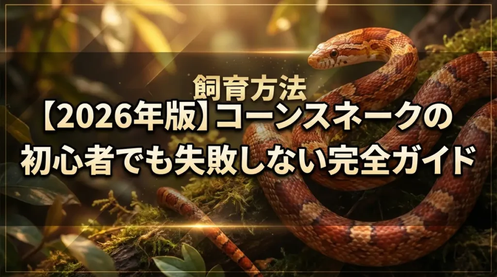 【2026年版】コーンスネークの飼育方法｜初心者でも失敗しない完全ガイド