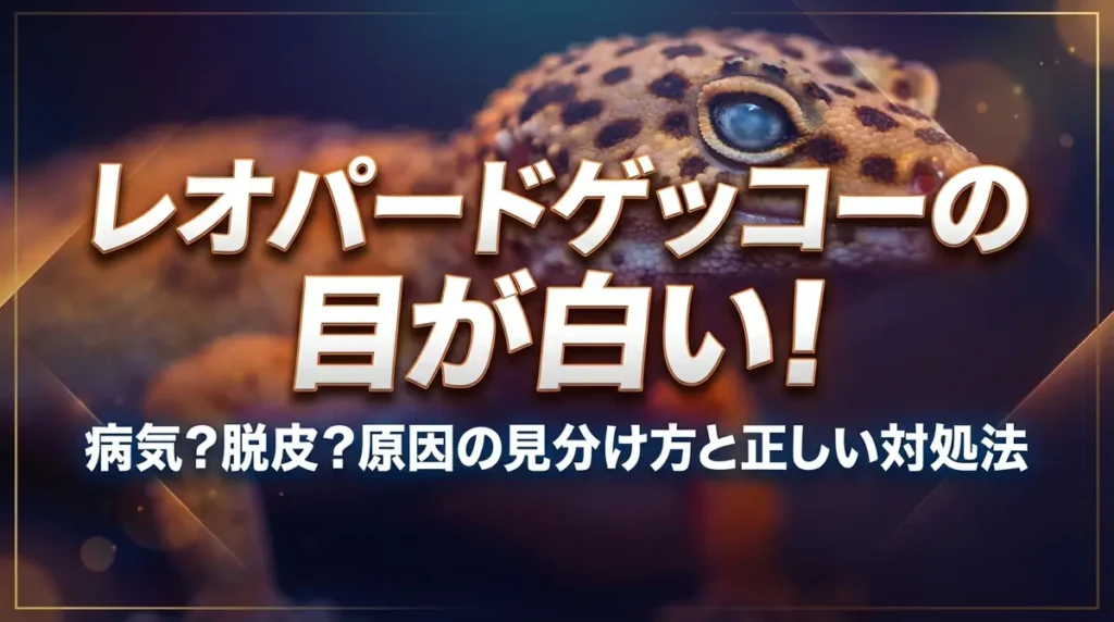 レオパードゲッコーの目が白い！病気？脱皮？原因の見分け方と正しい対処法