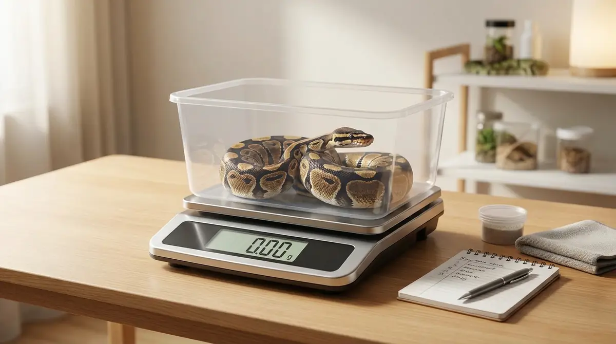 ボールパイソンの体重測定方法｜5ステップで解説