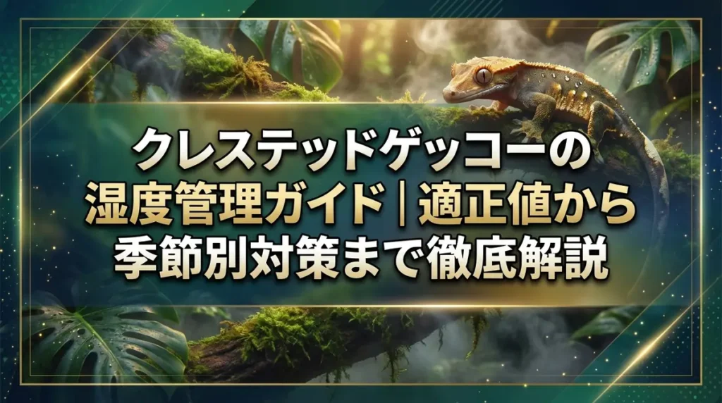 クレステッドゲッコーの湿度管理ガイド｜適正値から季節別対策まで徹底解説