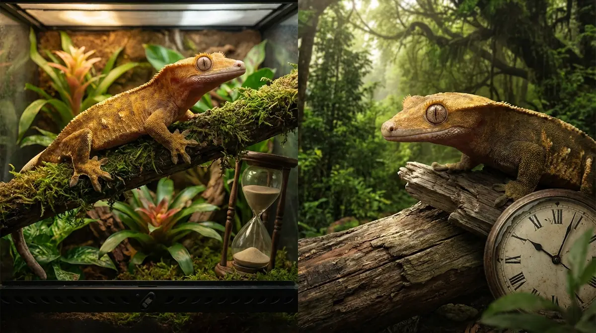 クレステッドゲッコーの寿命は飼育下で15〜20年｜野生との違いも解説