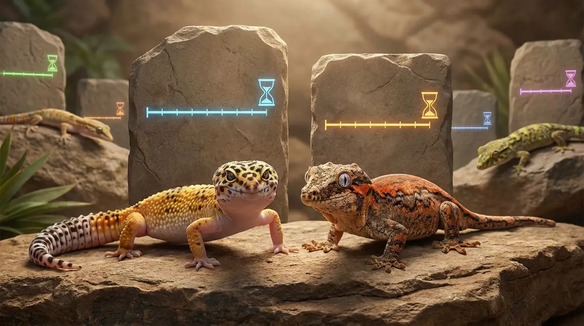 【比較表】レオパ・ガーゴイルゲッコーなど他のヤモリとの寿命比較