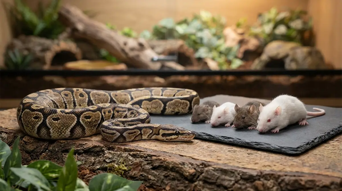 ボールパイソンに与える餌の種類と選び方