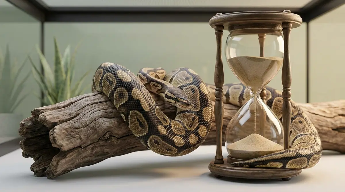 ボールパイソンの寿命【結論:飼育下で20〜30年】