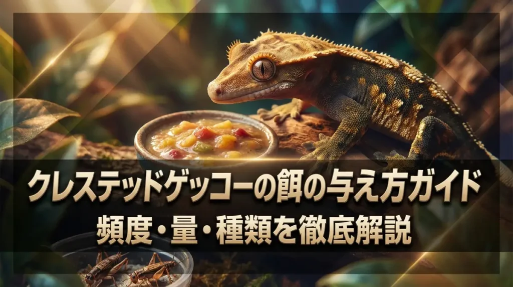 クレステッドゲッコーの餌の与え方ガイド｜頻度・量・種類を徹底解説