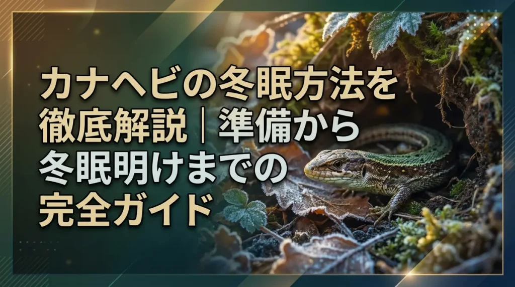 カナヘビの冬眠方法を徹底解説｜準備から冬眠明けまでの完全ガイド