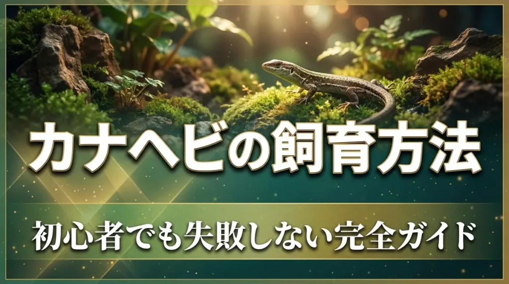 カナヘビの飼育方法｜初心者でも失敗しない完全ガイド