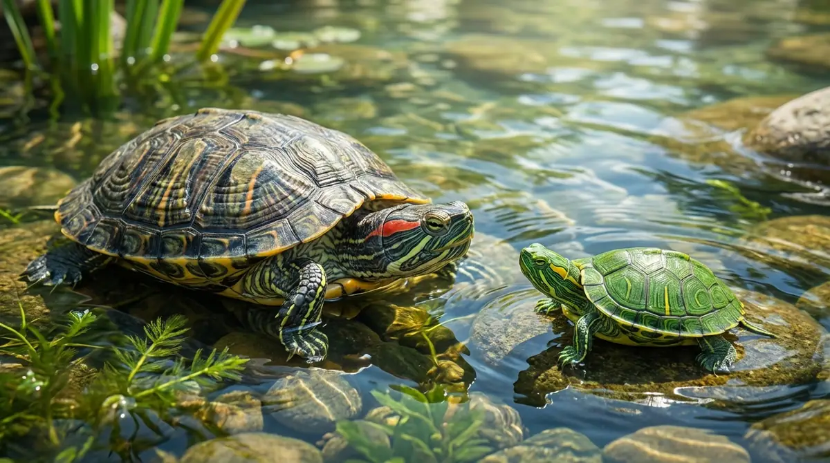 ミシシッピアカミミガメの基本情報|ミドリガメとの違いは?