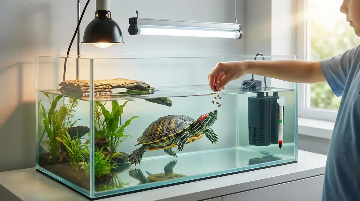 ミシシッピアカミミガメの飼い方|必要な設備と初期費用