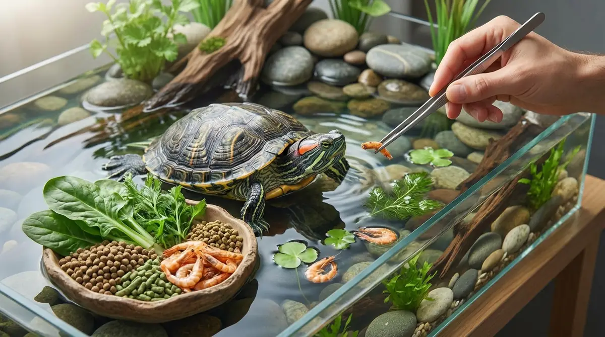 餌の種類・量・頻度|ミシシッピアカミミガメの正しい餌やり